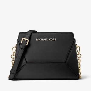 Prism Medium Saffiano Leather Crossbody Bag NWT